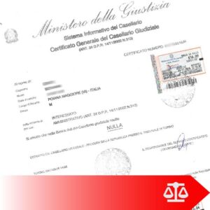 Certificato Generale Casellario Giudiziale