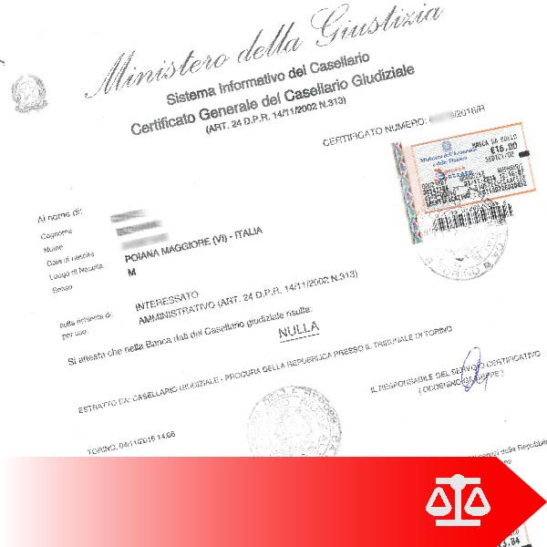 Visura Casellario Giudiziale