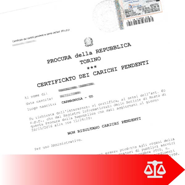 Certificato dei Carichi Pendenti