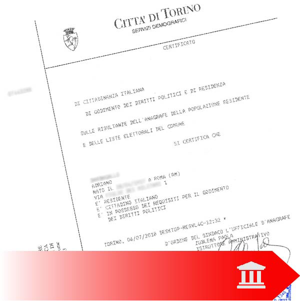 Certificato di godimento dei diritti politici