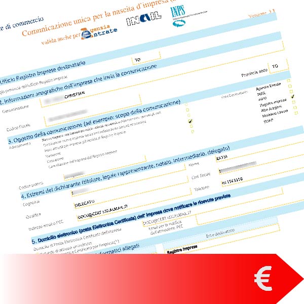 Comunicazione PEC alla Camera di Commercio