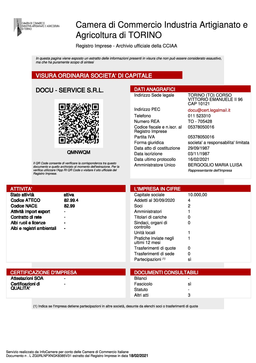 Attivazione Banca dati Telemaco - immagine 2
