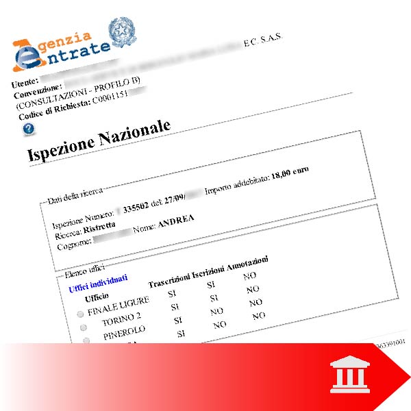 Visura Conservatoria Nazionale